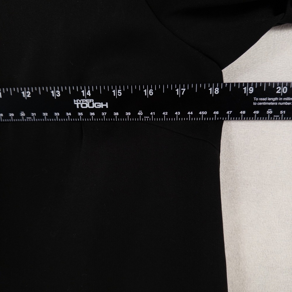 TOBI Mini Shift Dress Sz Small Black Short Cuffed Sleeve Lined Retro Minimalist - Picture 5 of 9